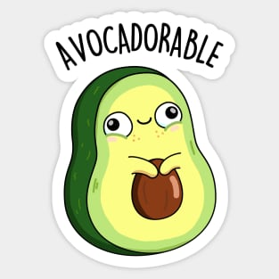 Avoc-adorable Cute Funny Avocado Pun Sticker